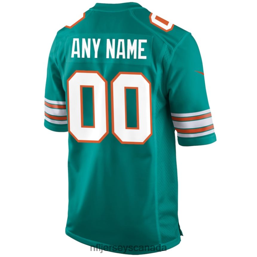 Men Miami Dolphins Nike Aqua Alternate Custom Game Jersey Clothing NFL TBXFR6194