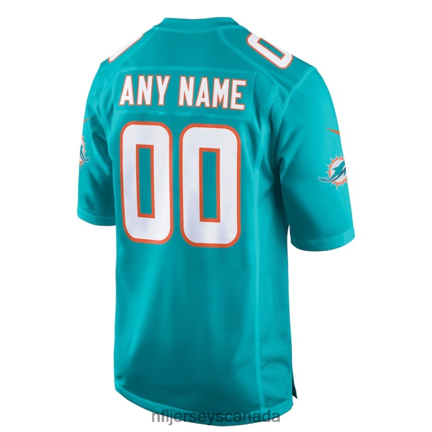 Men Miami Dolphins Nike Aqua Custom Game Jersey Clothing NFL TBXFR635