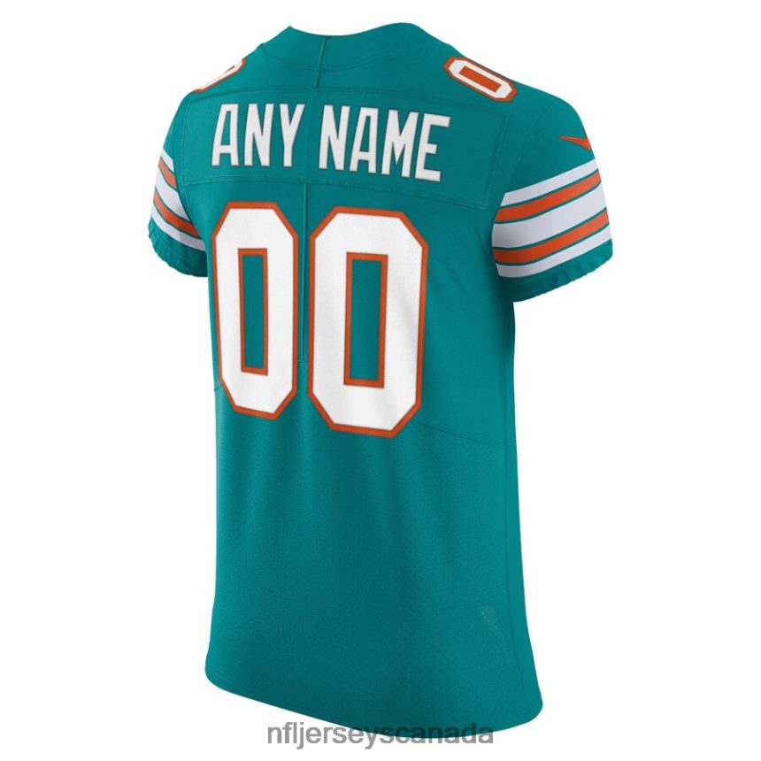 Men Miami Dolphins Nike Aqua Elite Vapor Untouchable Custom Jersey Clothing NFL TBXFR66436