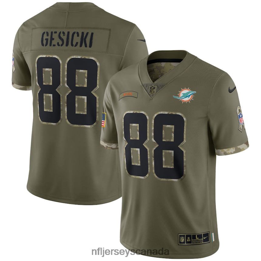 Men Miami Dolphins Nike Olive 2022 Salute To Service Limited Jersey Clothing NFL TBXFR61010
