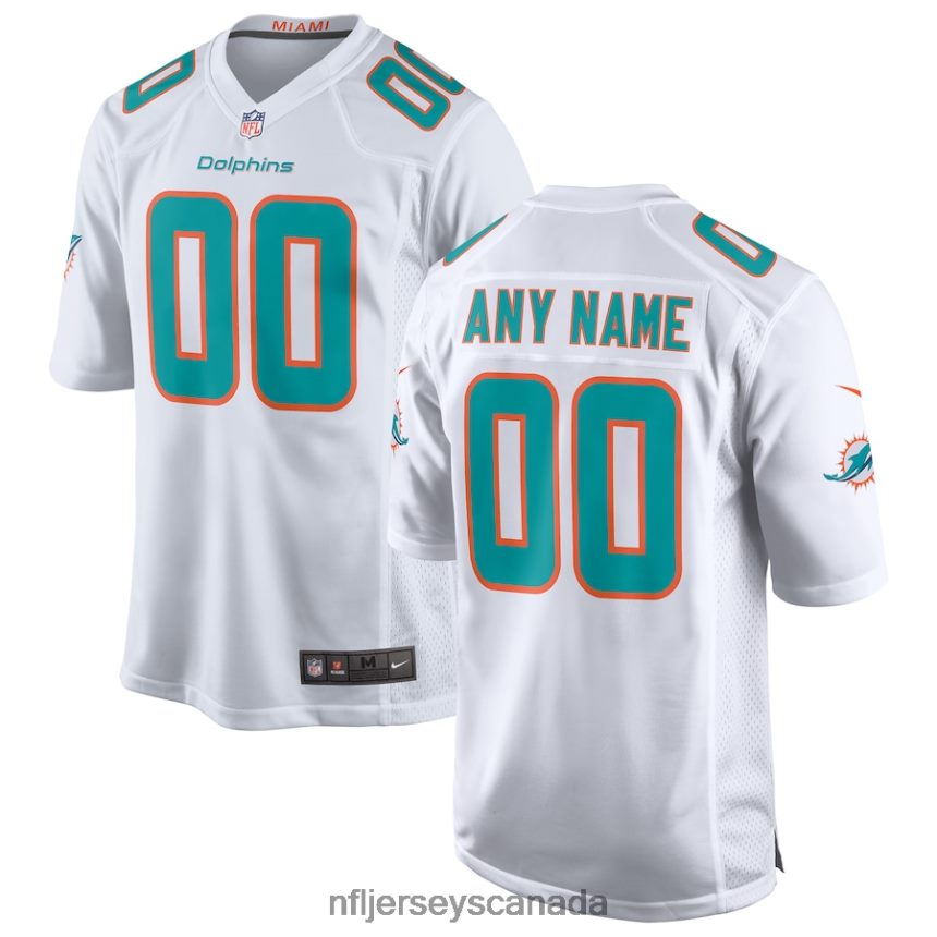 Men Miami Dolphins Nike White Custom Game Jersey Clothing NFL TBXFR6102