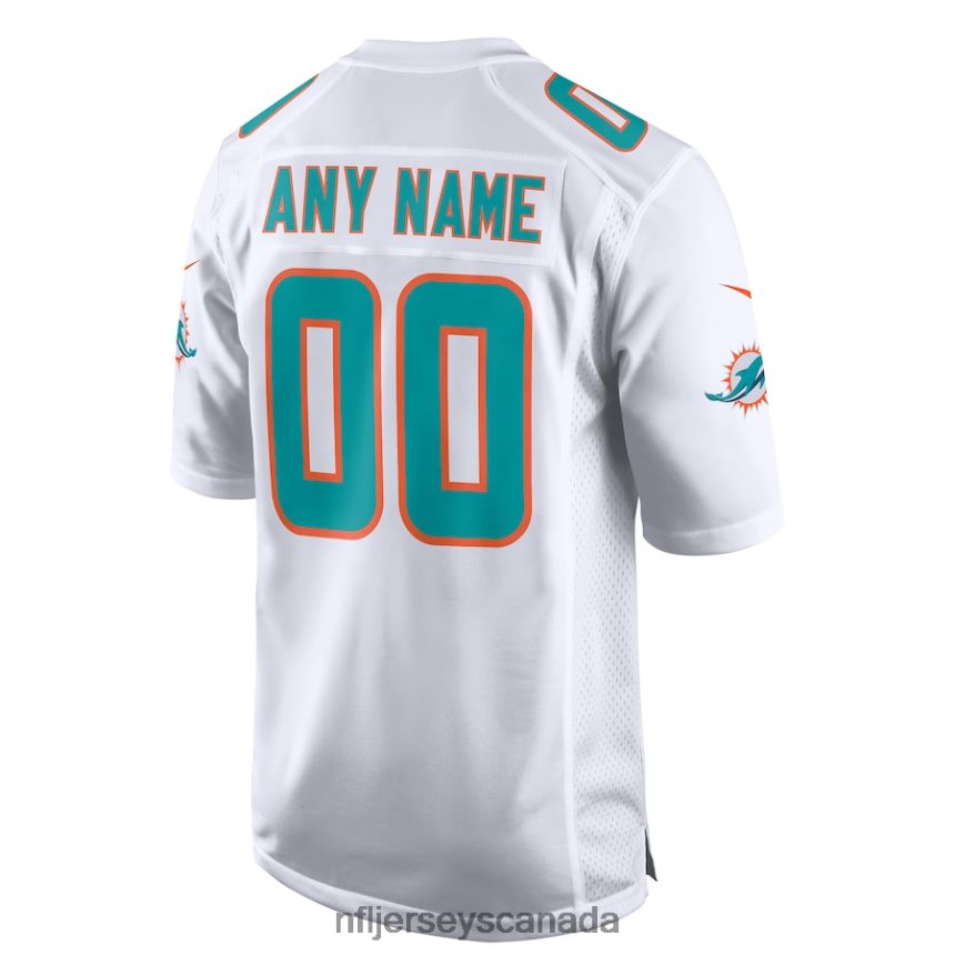 Men Miami Dolphins Nike White Custom Game Jersey Clothing NFL TBXFR6102