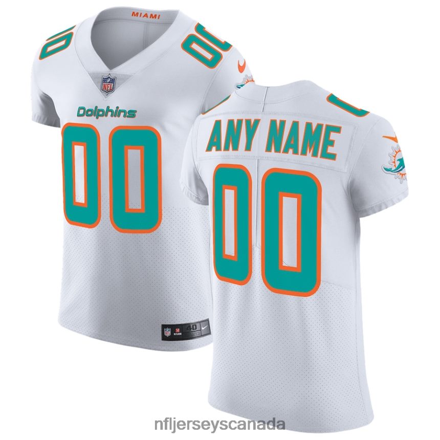 Men Miami Dolphins Nike White Vapor Untouchable Elite Custom Jersey Clothing NFL TBXFR64824