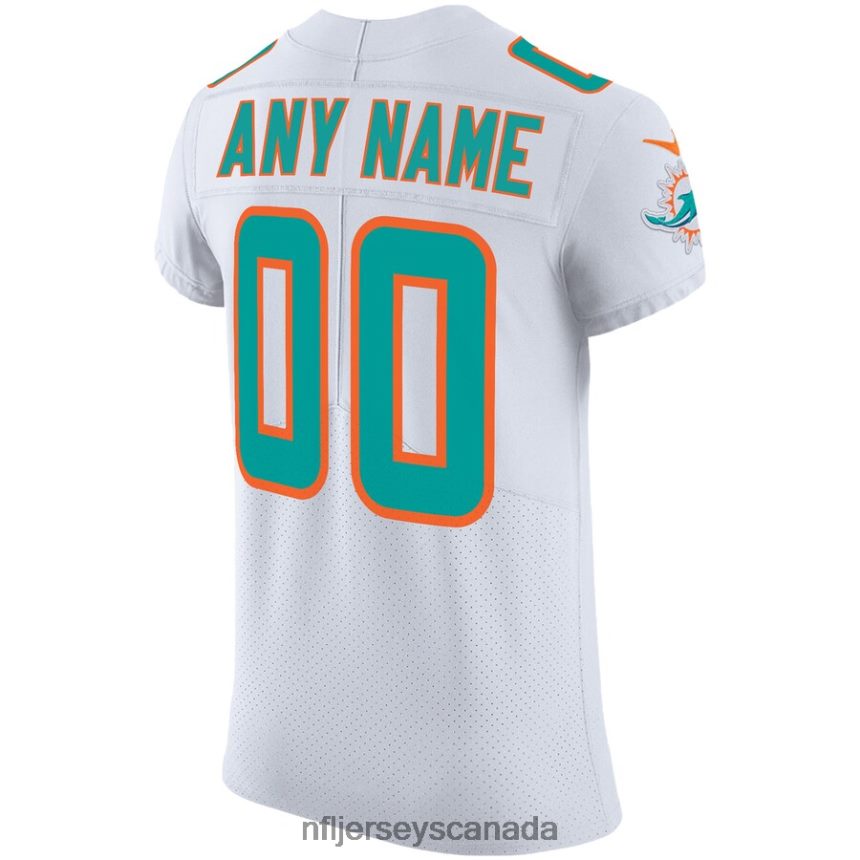 Men Miami Dolphins Nike White Vapor Untouchable Elite Custom Jersey Clothing NFL TBXFR64824