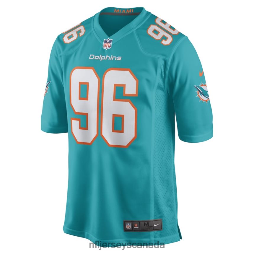 Men Miami Dolphins Porter Gustin Nike Aqua Game Player Jersey Clothing NFL TBXFR67085