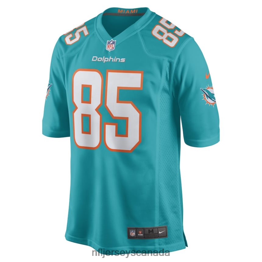 Men Miami Dolphins River Cracraft Nike Aqua Game Player Jersey Clothing NFL TBXFR64398