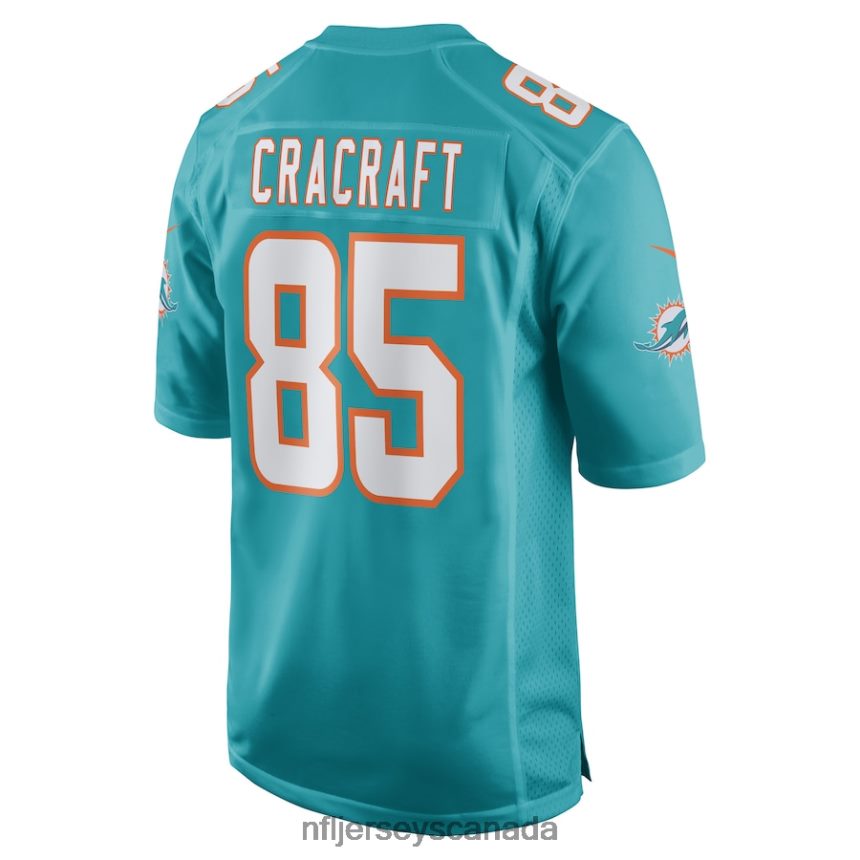 Men Miami Dolphins River Cracraft Nike Aqua Game Player Jersey Clothing NFL TBXFR64398