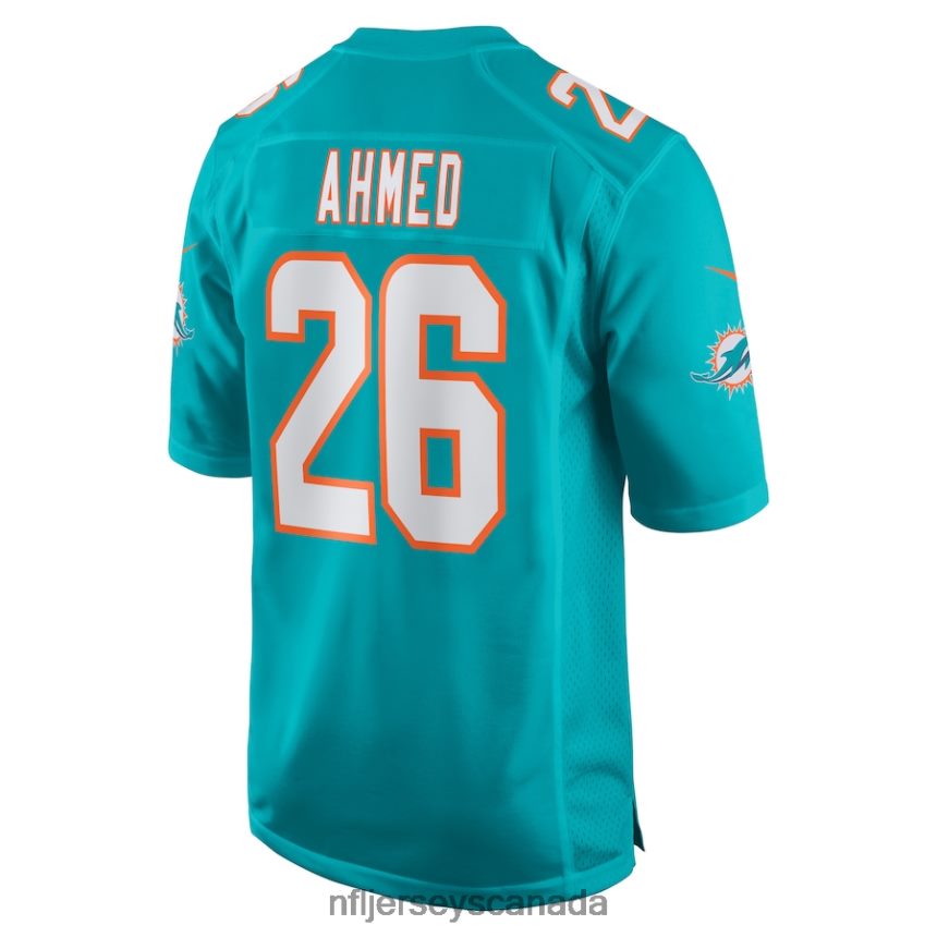 Men Miami Dolphins Salvon Ahmed Nike Aqua Game Jersey Clothing NFL TBXFR65686
