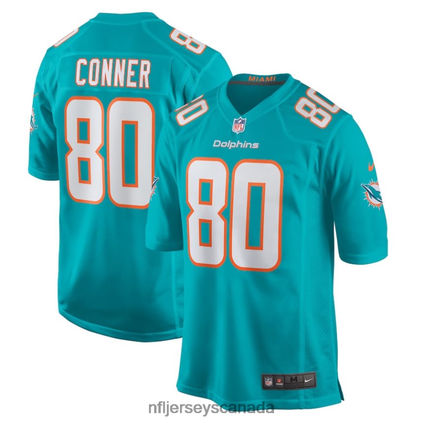 Men Miami Dolphins Tanner Conner Nike Aqua Home Game Player Jersey Clothing NFL TBXFR66253