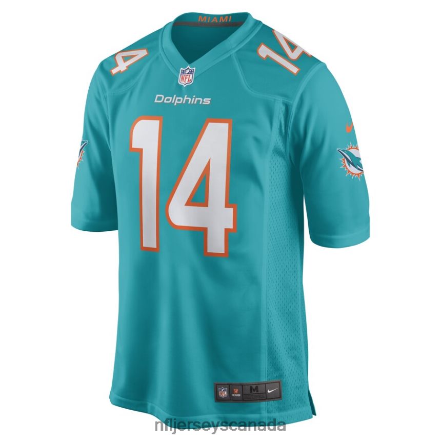 Men Miami Dolphins Trent Sherfield Nike Aqua Game Player Jersey Clothing NFL TBXFR63863