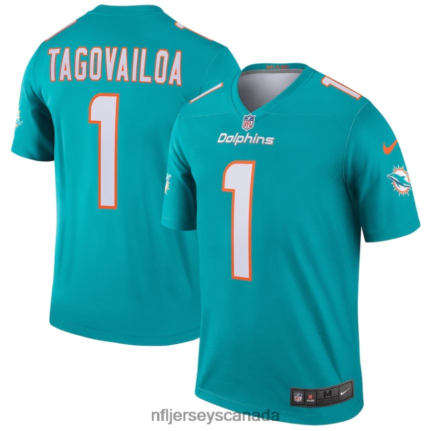 Men Miami Dolphins Tua Tagovailoa Nike Aqua Legend Jersey Clothing NFL TBXFR6901