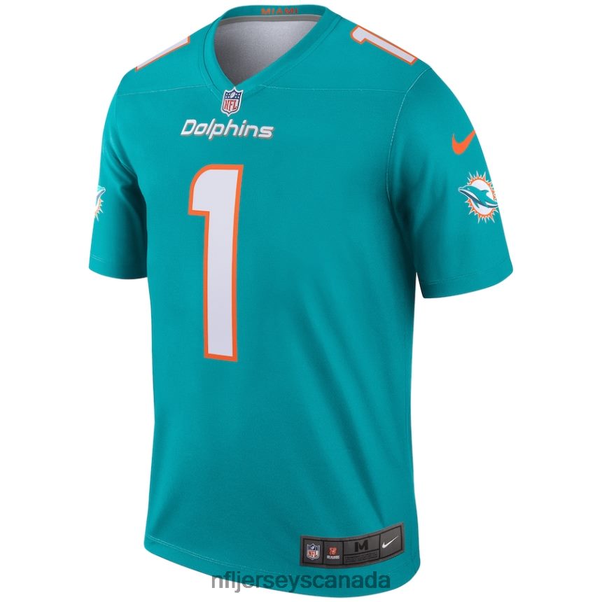 Men Miami Dolphins Tua Tagovailoa Nike Aqua Legend Jersey Clothing NFL TBXFR6901