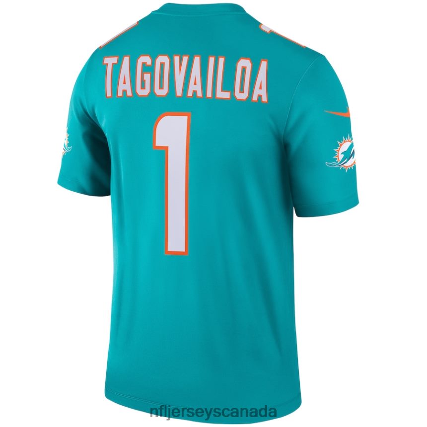 Men Miami Dolphins Tua Tagovailoa Nike Aqua Legend Jersey Clothing NFL TBXFR6901