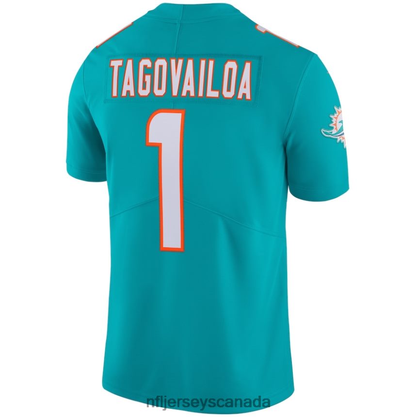 Men Miami Dolphins Tua Tagovailoa Nike Aqua Vapor Limited Jersey Clothing NFL TBXFR61886
