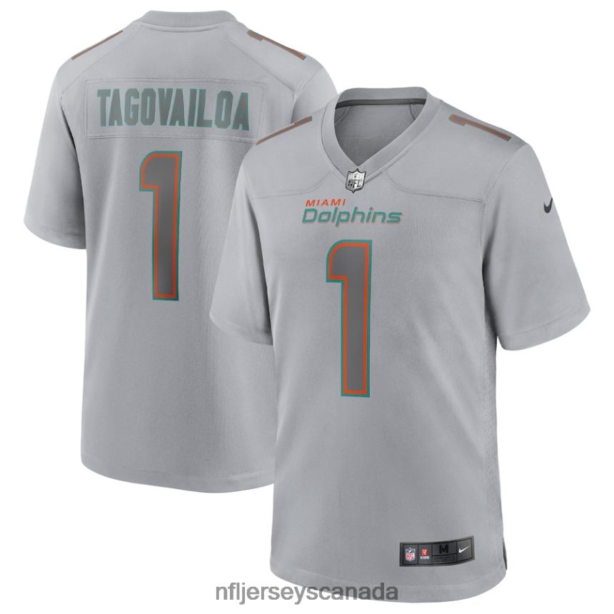 Men Miami Dolphins Tua Tagovailoa Nike Gray Atmosphere Fashion Game Jersey Clothing NFL TBXFR63030