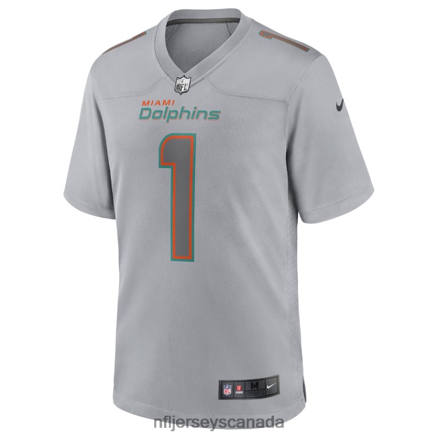 Men Miami Dolphins Tua Tagovailoa Nike Gray Atmosphere Fashion Game Jersey Clothing NFL TBXFR63030