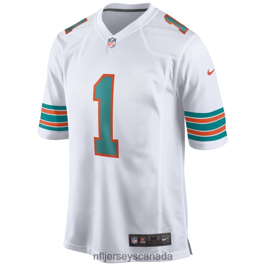 Men Miami Dolphins Tua Tagovailoa Nike White 2nd Alternate Game Jersey Clothing NFL TBXFR6593