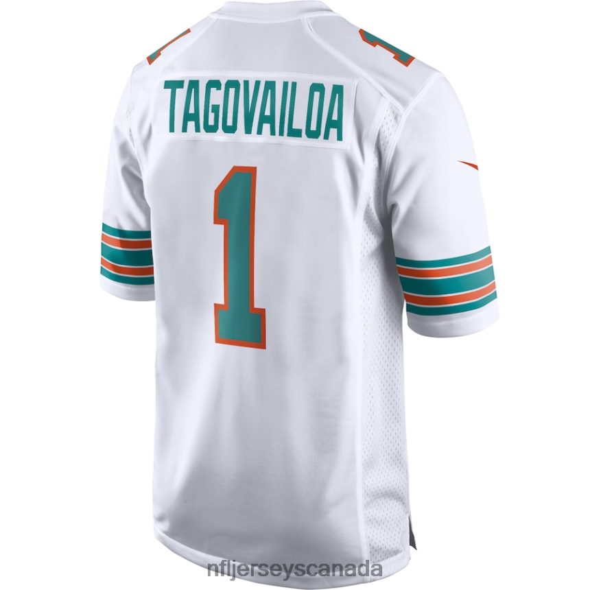 Men Miami Dolphins Tua Tagovailoa Nike White 2nd Alternate Game Jersey Clothing NFL TBXFR6593
