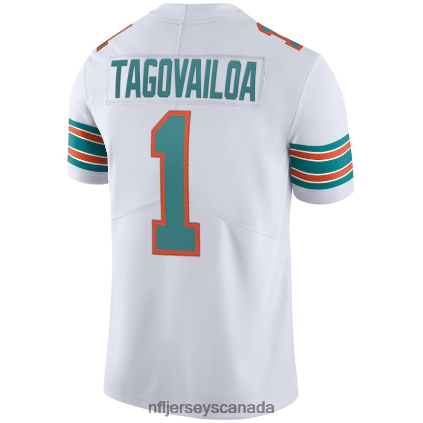 Men Miami Dolphins Tua Tagovailoa Nike White 2nd Alternate Vapor Limited Jersey Clothing NFL TBXFR61589