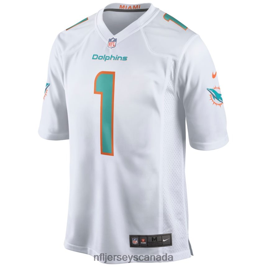 Men Miami Dolphins Tua Tagovailoa Nike White Game Jersey Clothing NFL TBXFR6759