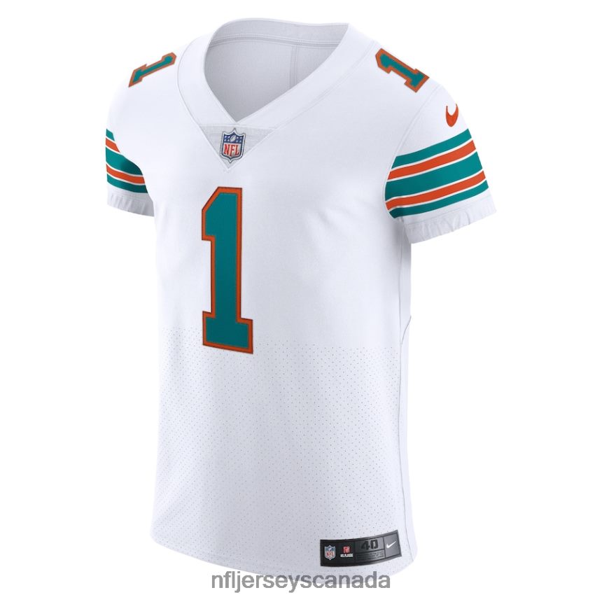 Men Miami Dolphins Tua Tagovailoa Nike White Vapor Elite Jersey Clothing NFL TBXFR6898