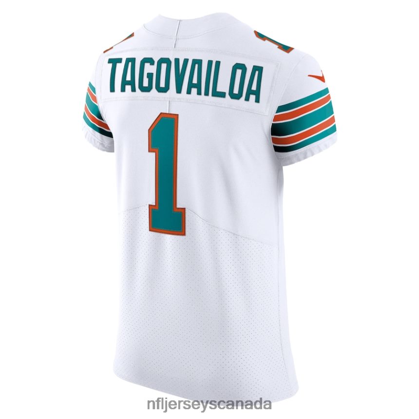 Men Miami Dolphins Tua Tagovailoa Nike White Vapor Elite Jersey Clothing NFL TBXFR6898
