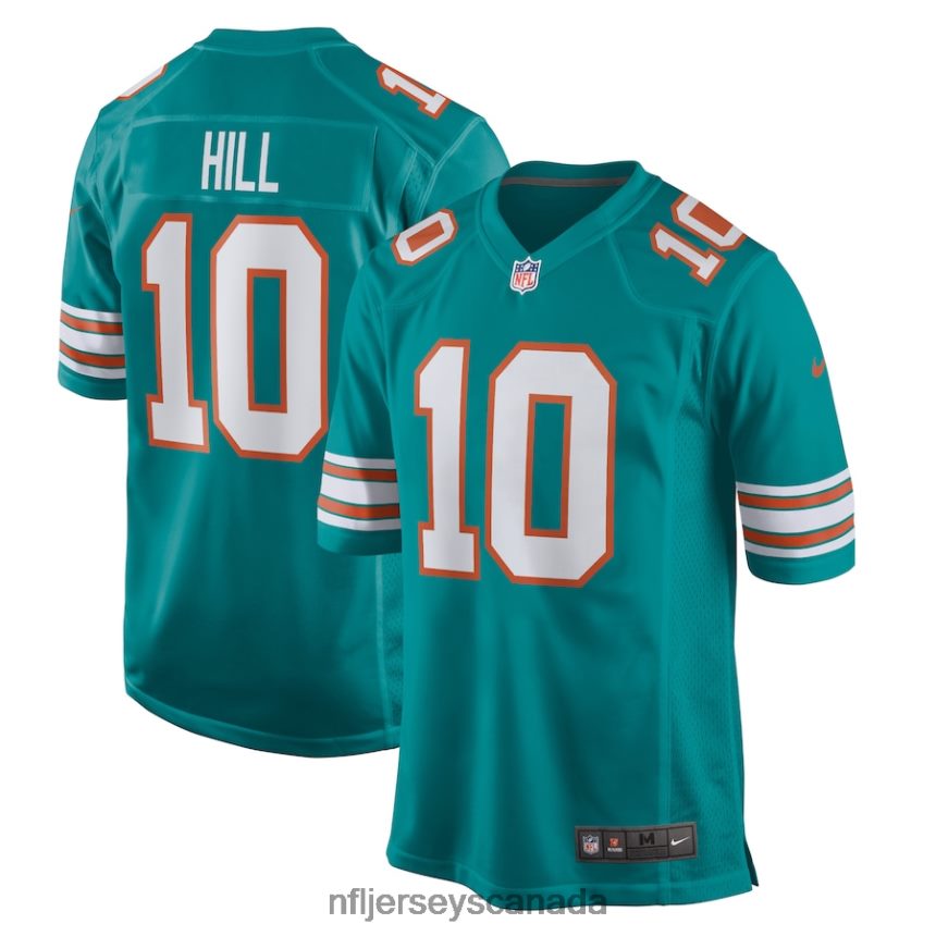 Men Miami Dolphins Tyreek Hill Nike Aqua Alternate Game Jersey Clothing NFL TBXFR6221