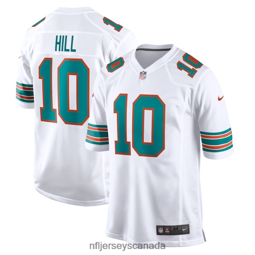 Men Miami Dolphins Tyreek Hill Nike White Alternate Game Jersey Clothing NFL TBXFR6169