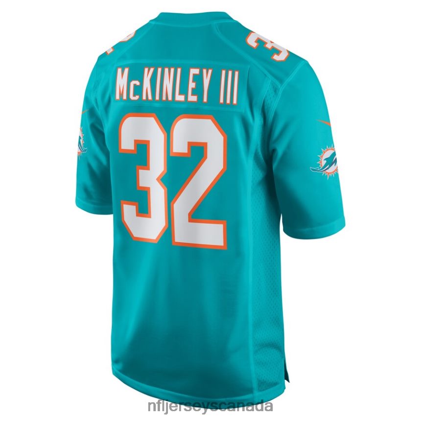 Men Miami Dolphins Verone McKinley III Nike Aqua Game Player Jersey Clothing NFL TBXFR64903