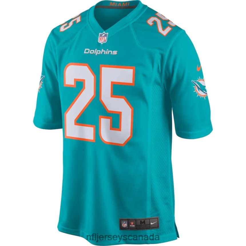 Men Miami Dolphins Xavien Howard Nike Aqua Game Jersey Clothing NFL TBXFR6992