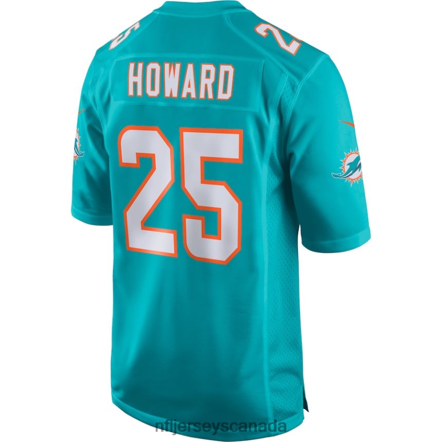 Men Miami Dolphins Xavien Howard Nike Aqua Game Jersey Clothing NFL TBXFR6992