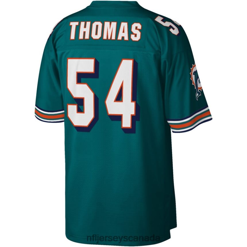 Men Miami Dolphins Zach Thomas Mitchell  Ness Aqua 2006 Legacy Replica Jersey Clothing NFL TBXFR61424