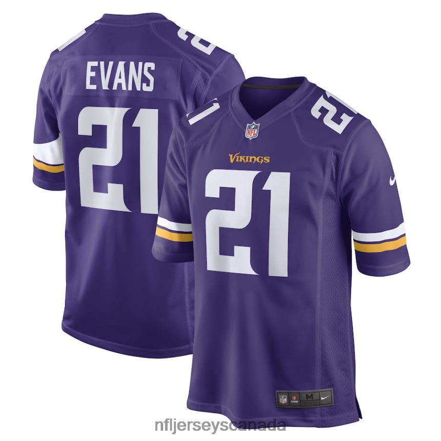 Men Minnesota Vikings Akayleb Evans Nike Purple Game Player Jersey Clothing NFL TBXFR66946