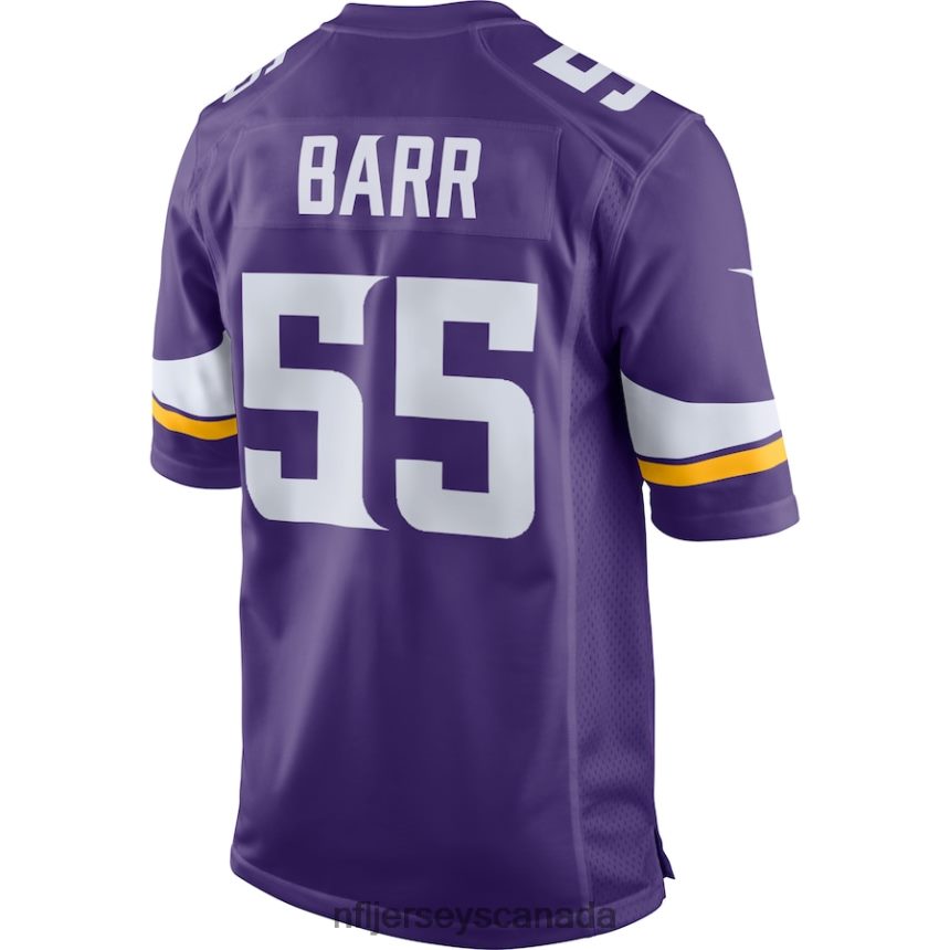 Men Minnesota Vikings Anthony Barr Nike Purple Game Jersey Clothing NFL TBXFR66192