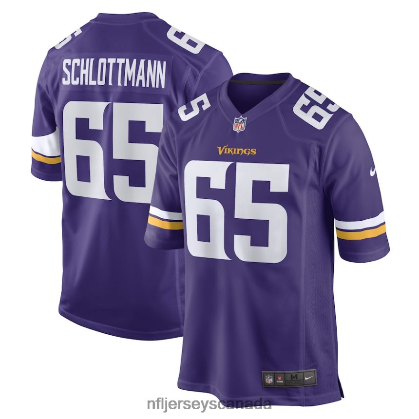 Men Minnesota Vikings Austin Schlottmann Nike Purple Game Player Jersey Clothing NFL TBXFR65611
