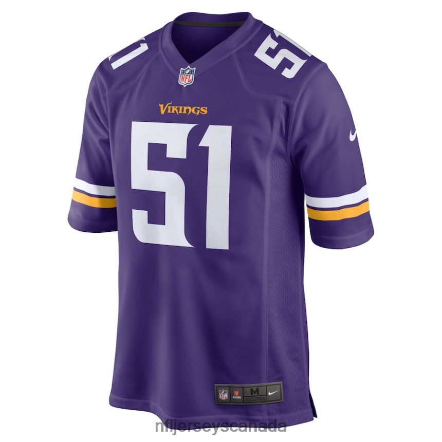 Men Minnesota Vikings Benton Whitley Nike Purple Home Game Player Jersey Clothing NFL TBXFR64557