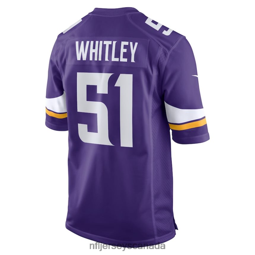 Men Minnesota Vikings Benton Whitley Nike Purple Home Game Player Jersey Clothing NFL TBXFR64557