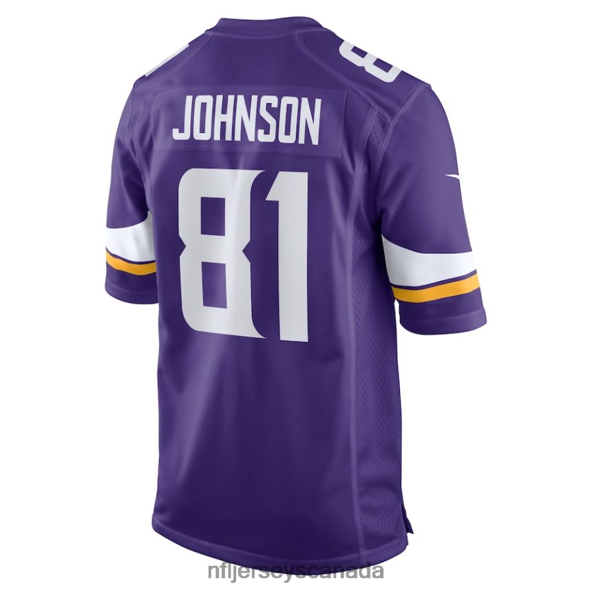 Men Minnesota Vikings Bisi Johnson Nike Purple Game Jersey Clothing NFL TBXFR64937