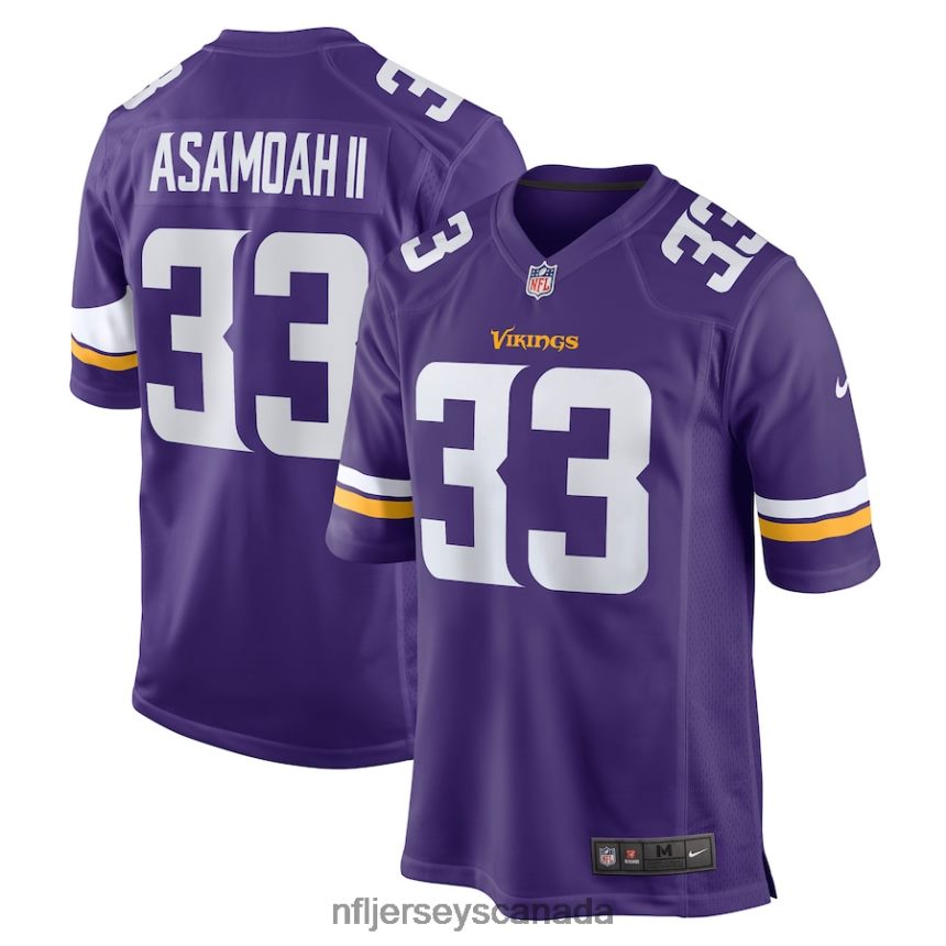 Men Minnesota Vikings Brian Asamoah Nike Purple Player Game Jersey Clothing NFL TBXFR61550