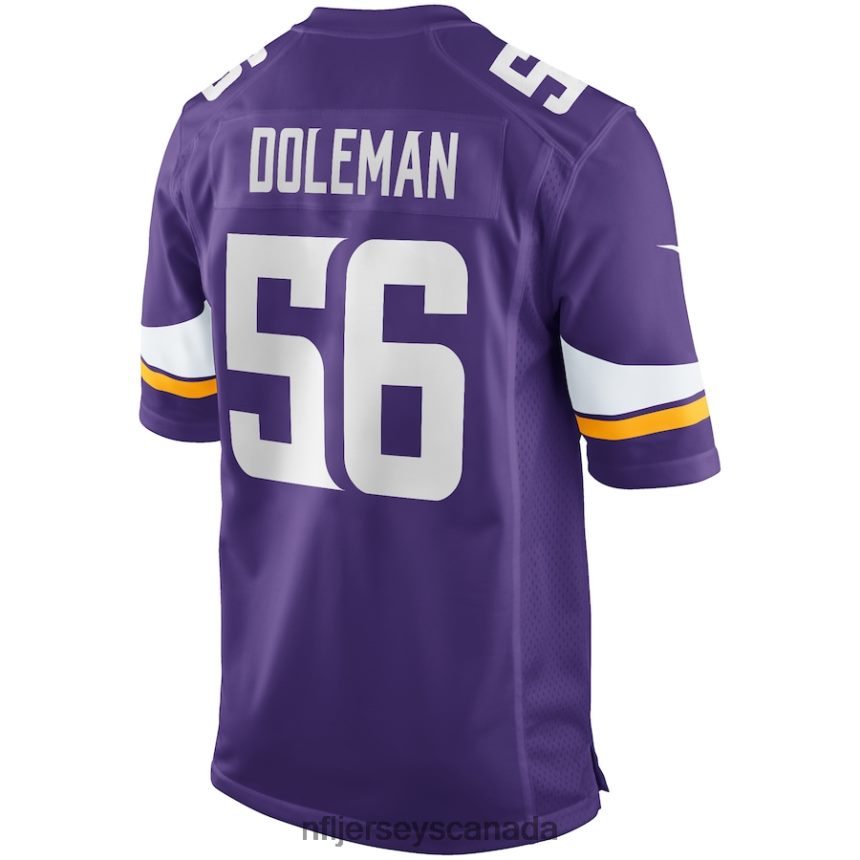 Men Minnesota Vikings Chris Doleman Nike Purple Game Retired Player Jersey Clothing NFL TBXFR64939