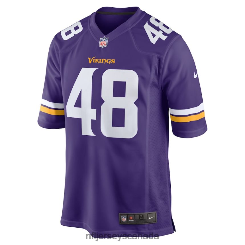 Men Minnesota Vikings Chris Garrett Nike Purple Home Game Player Jersey Clothing NFL TBXFR66160
