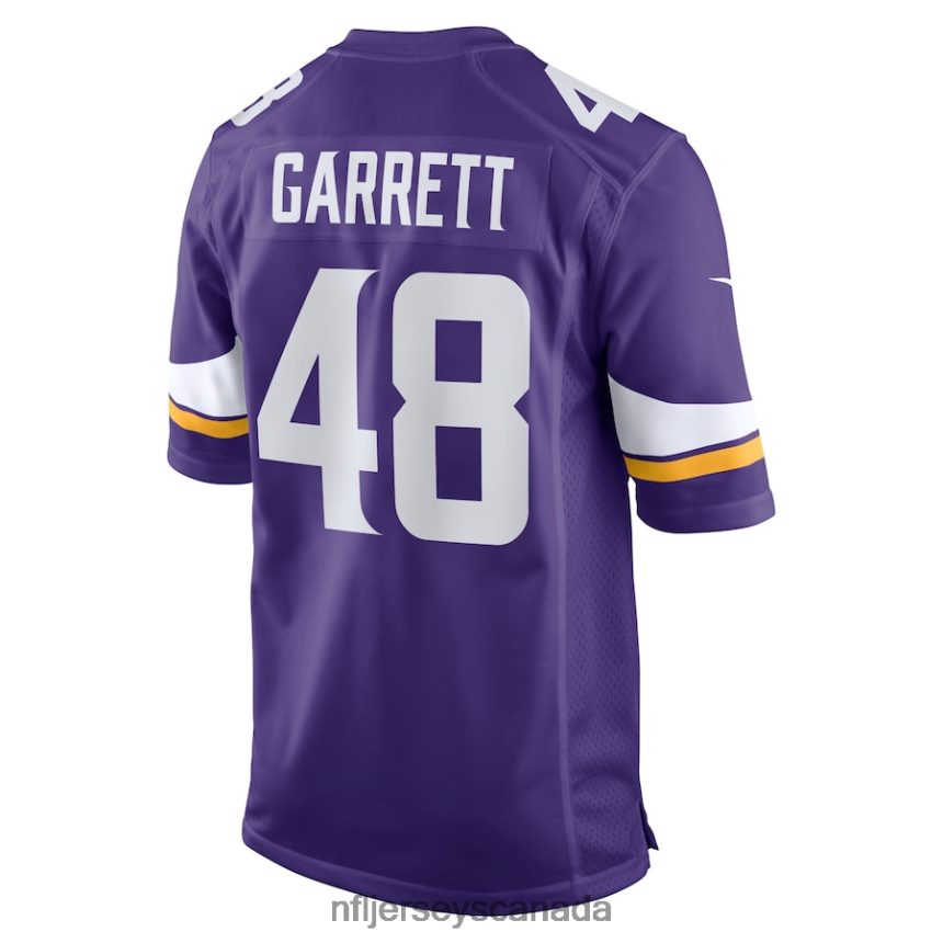 Men Minnesota Vikings Chris Garrett Nike Purple Home Game Player Jersey Clothing NFL TBXFR66160