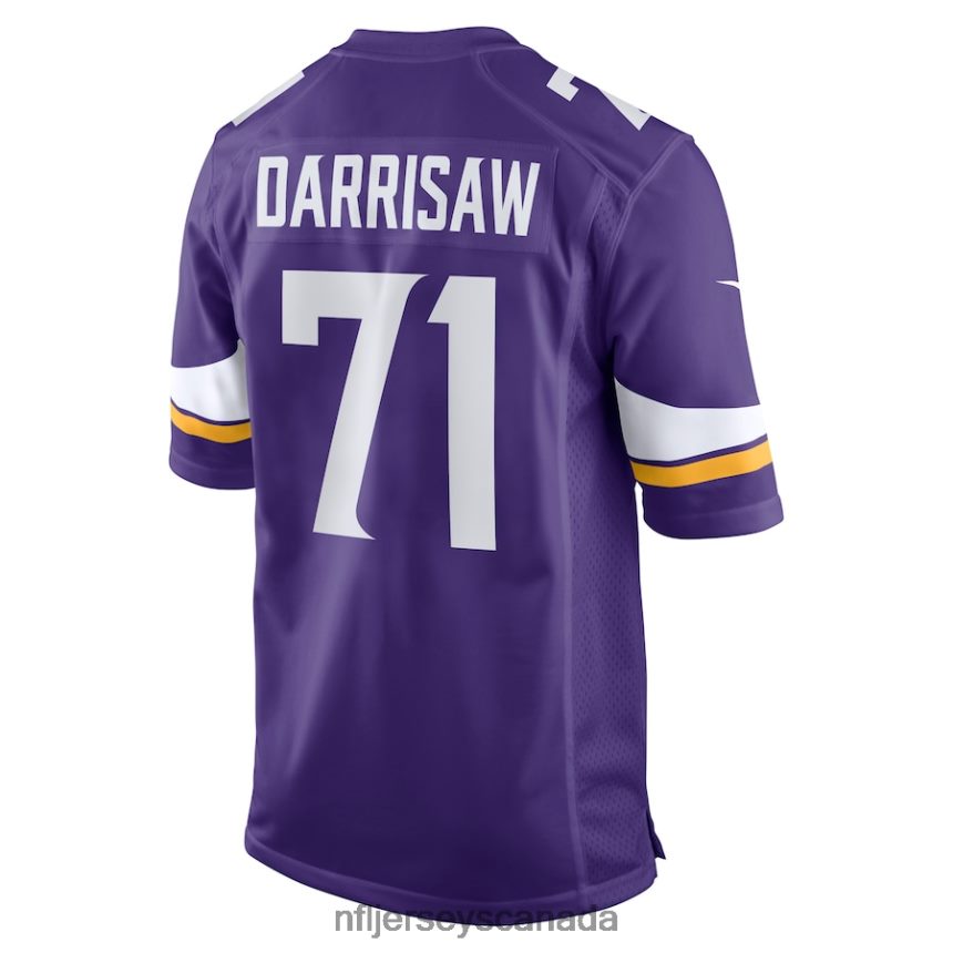 Men Minnesota Vikings Christian Darrisaw Nike Purple Game Jersey Clothing NFL TBXFR63124