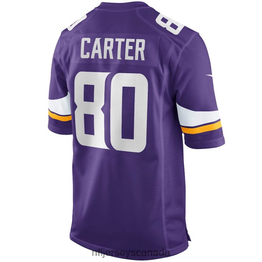 Men Minnesota Vikings Cris Carter Nike Purple Game Retired Player Jersey Clothing NFL TBXFR63450