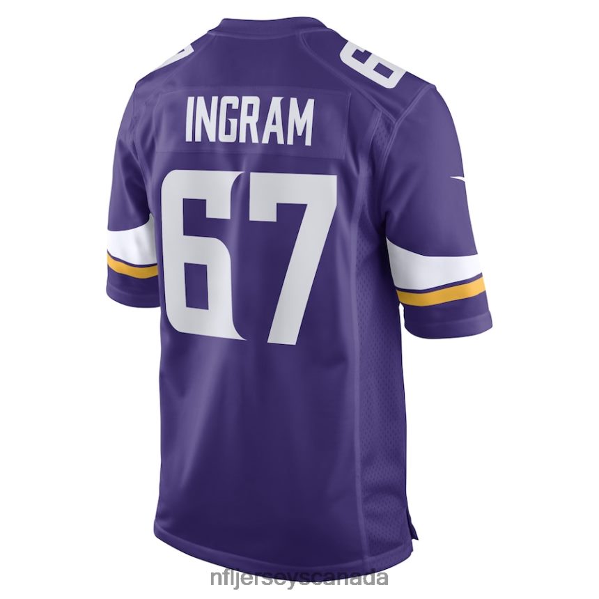 Men Minnesota Vikings Ed Ingram Nike Purple Game Player Jersey Clothing NFL TBXFR66332
