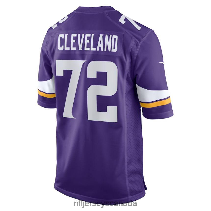 Men Minnesota Vikings Ezra Cleveland Nike Purple Game Jersey Clothing NFL TBXFR63912