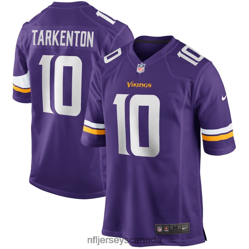 Men Minnesota Vikings Fran Tarkenton Nike Purple Game Retired Player Jersey Clothing NFL TBXFR62394