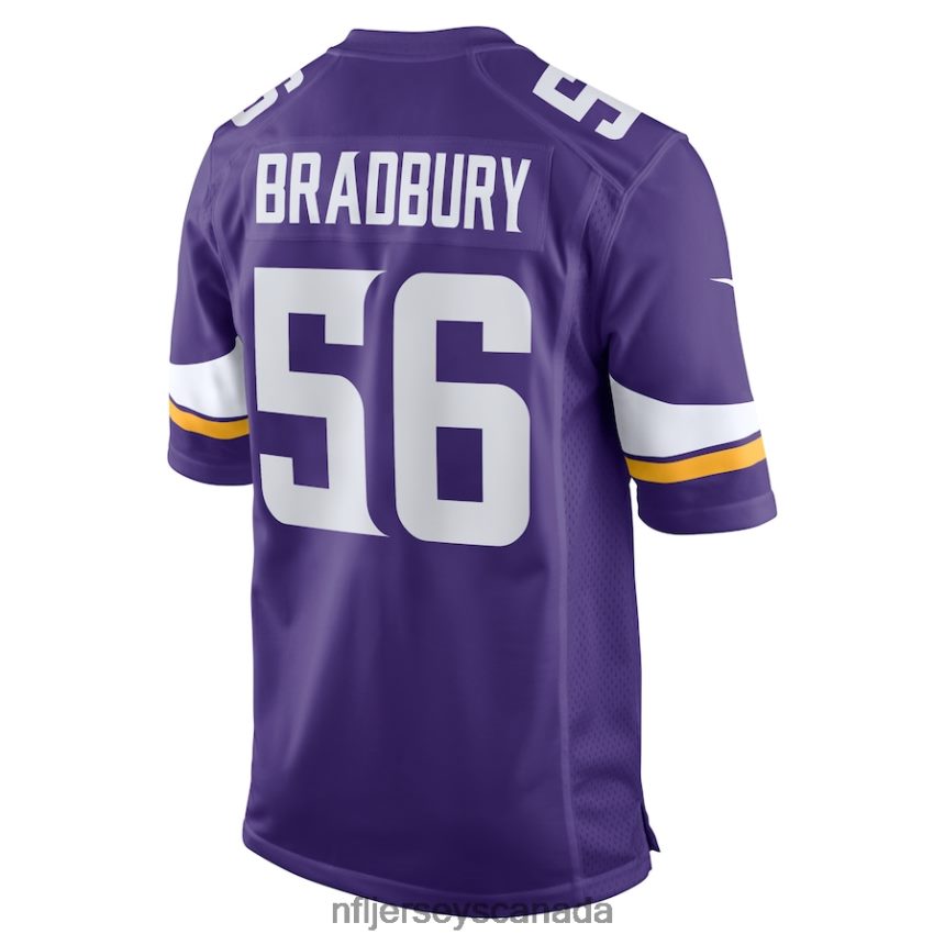 Men Minnesota Vikings Garrett Bradbury Nike Purple Game Jersey Clothing NFL TBXFR63911