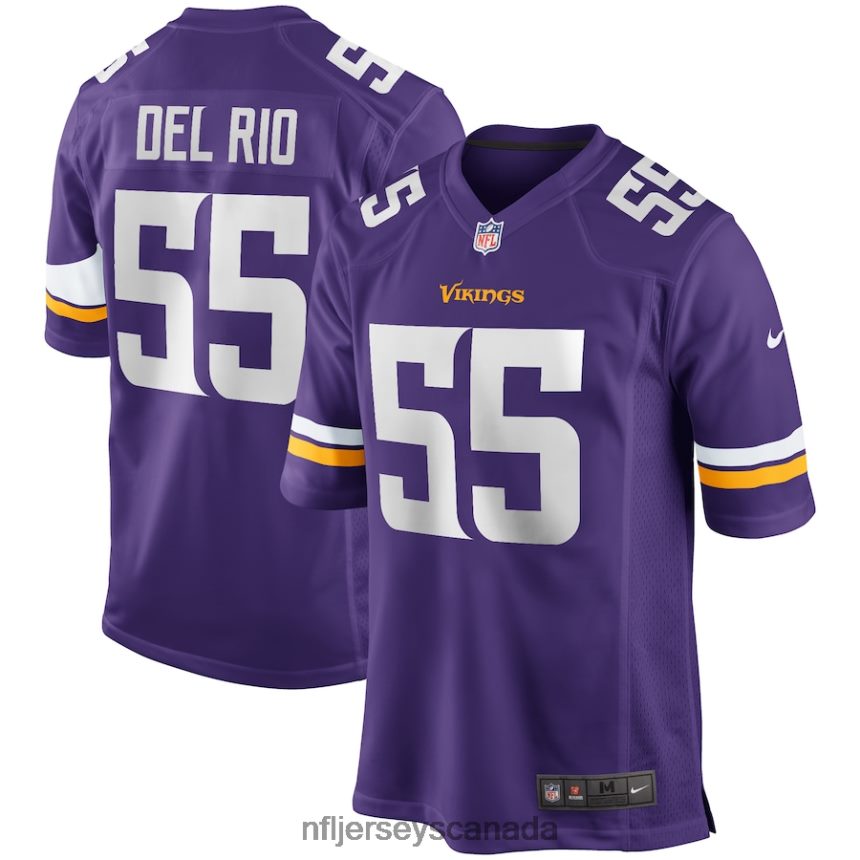 Men Minnesota Vikings Jack Del Rio Nike Purple Game Retired Player Jersey Clothing NFL TBXFR64946