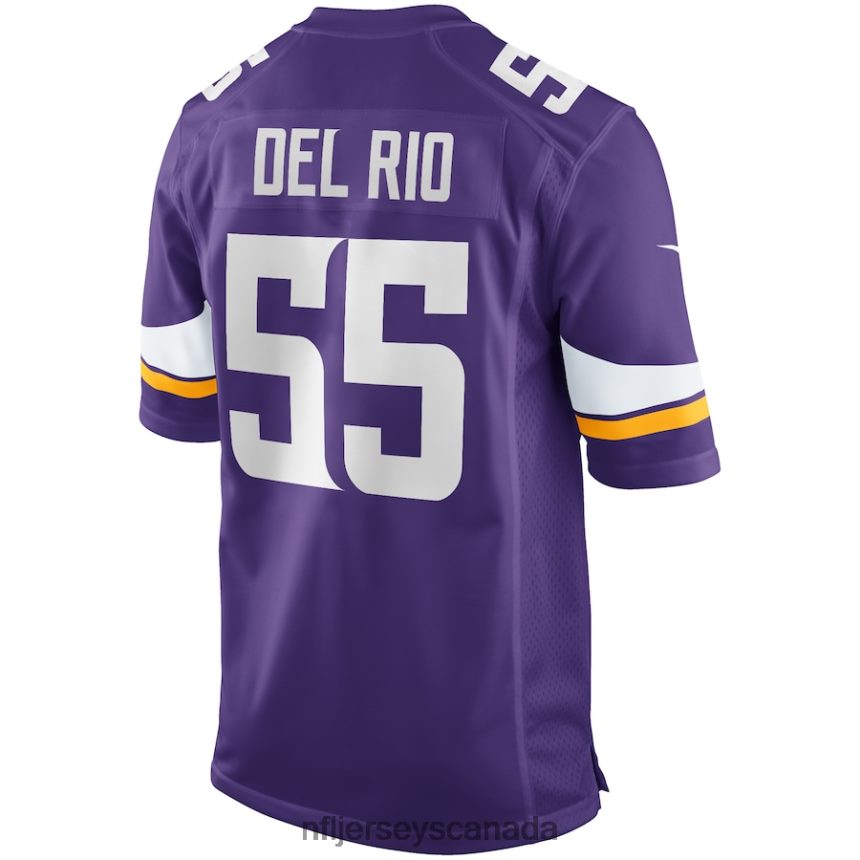 Men Minnesota Vikings Jack Del Rio Nike Purple Game Retired Player Jersey Clothing NFL TBXFR64946